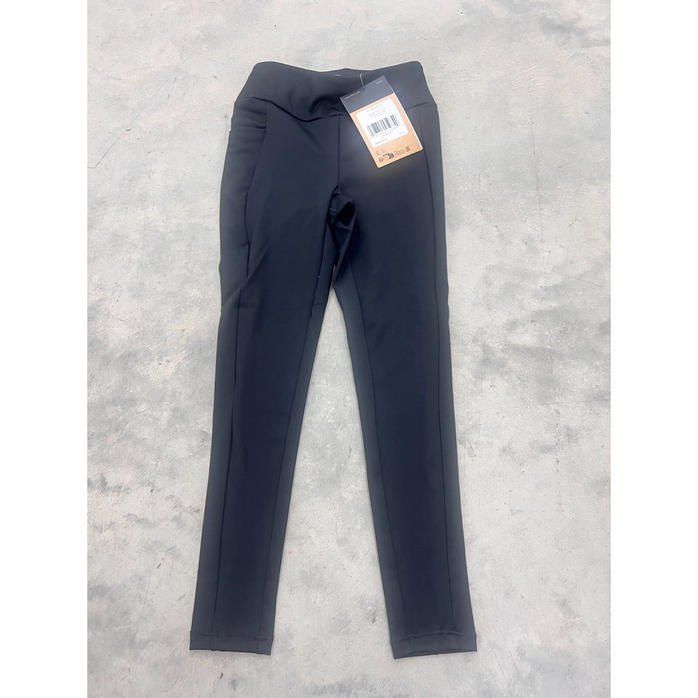 The North Face Never Stop Tights Girls S 7/8 Black High-Waisted Skinny Yoga NWT
